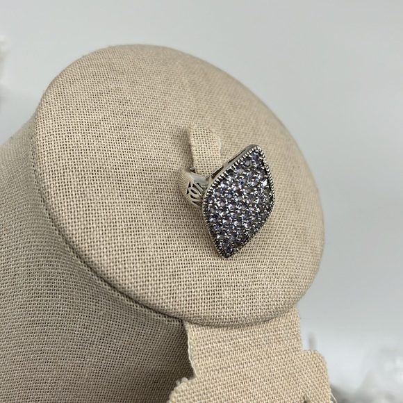 Vintage Estate 925 Sterling Silver Amethyst Statement Ring - Size 7 - Picture 6 of 17